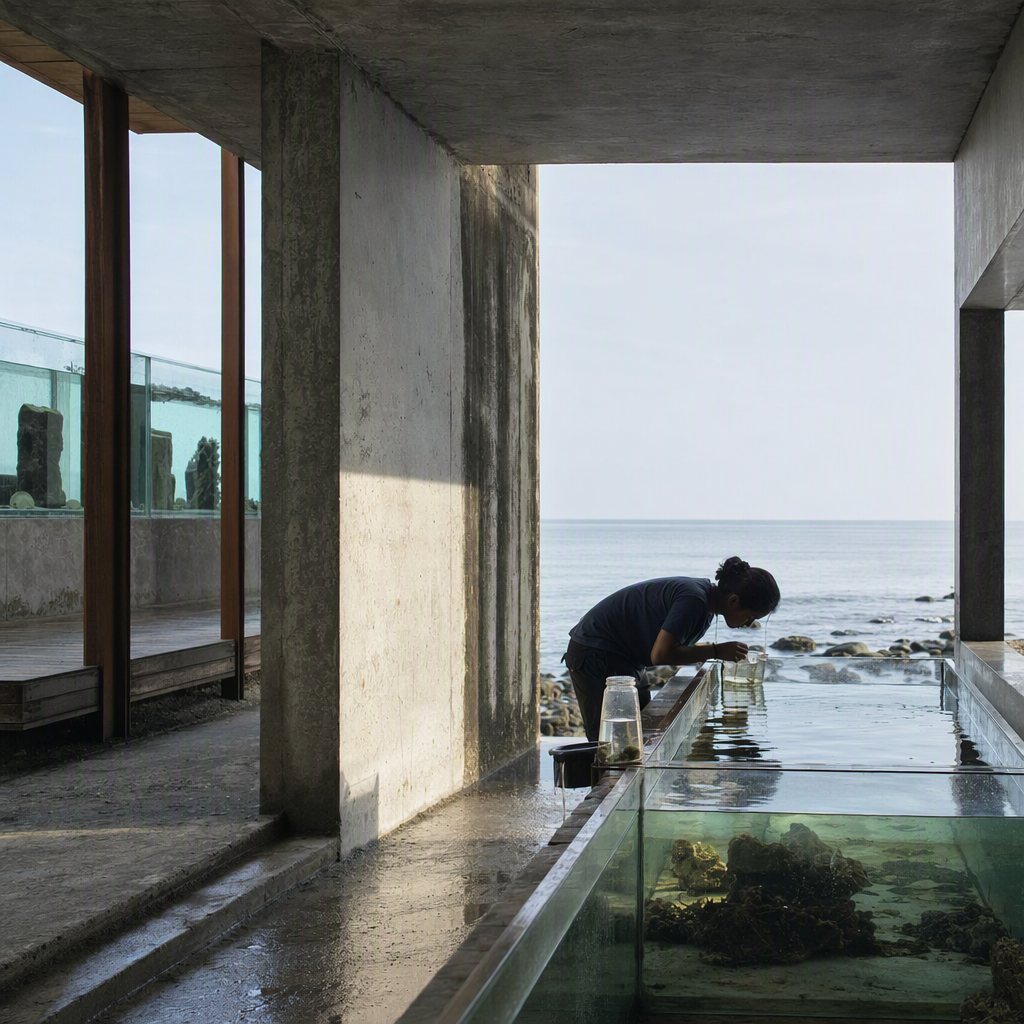 Illustrative concept view of Plankton Constellations inside the fictional Tidehouse centre